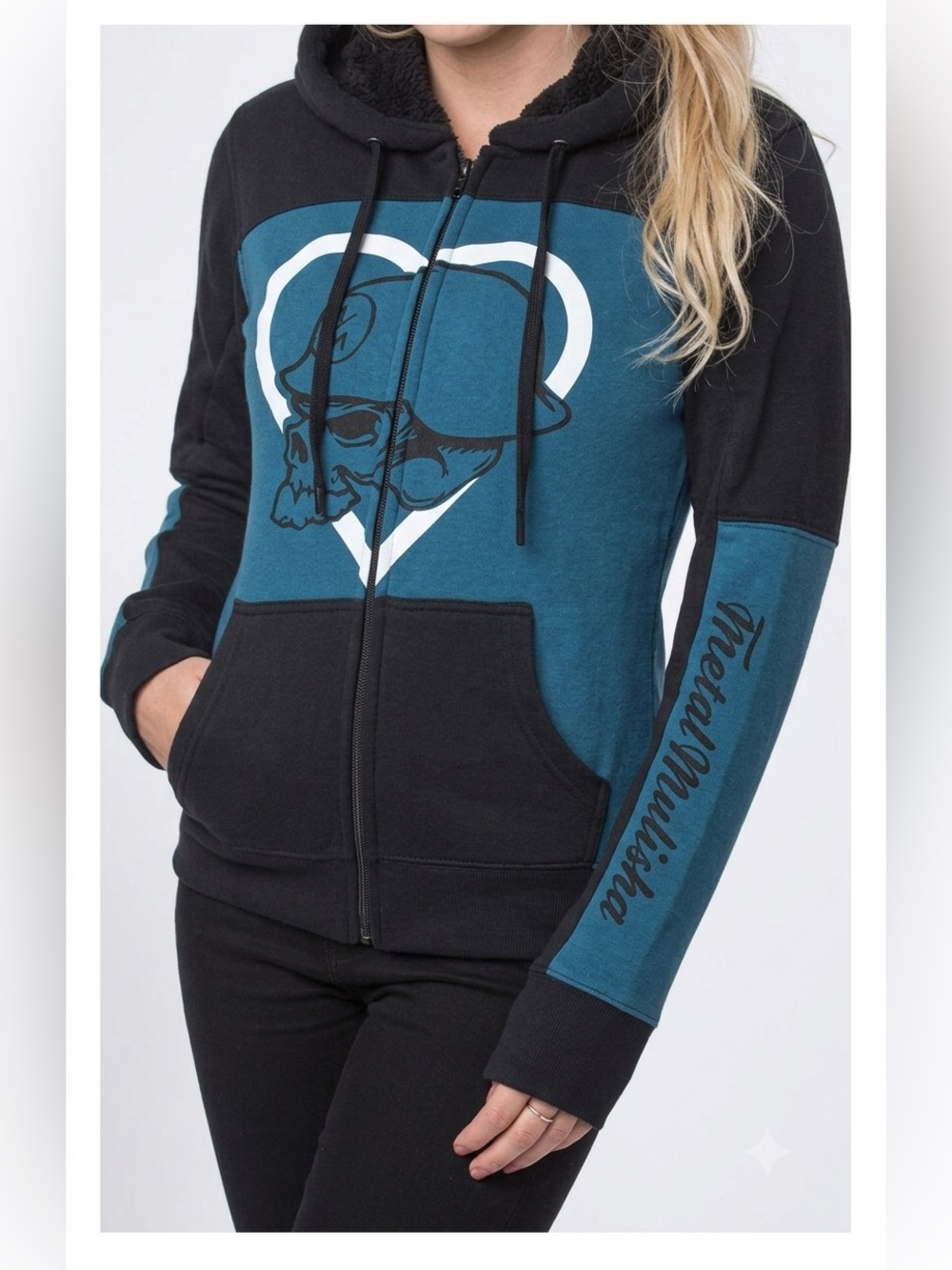 Metal Mulisha Maiden’s Fleece Zip Up Hoodie (Size L)